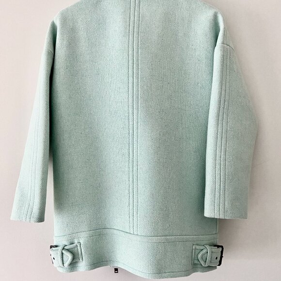 BANANA REPUBLIC Mint Green Wool-Blend Car Coat - Size XSP - Picture 5 of 8